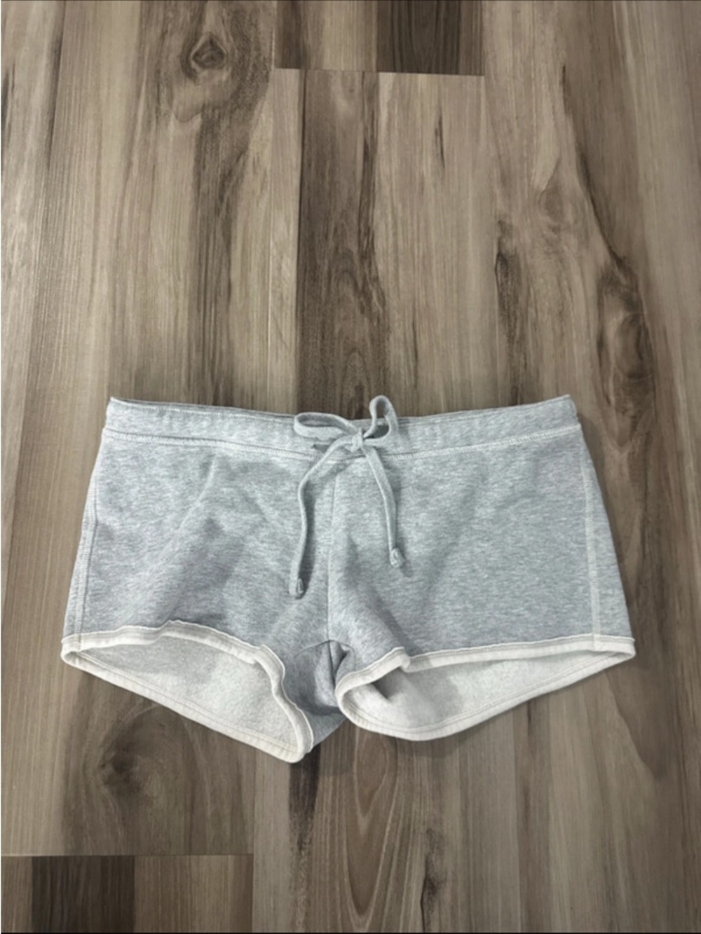 brandy melville Women's Heather Gray Knit Drawstring Lounge Shorts